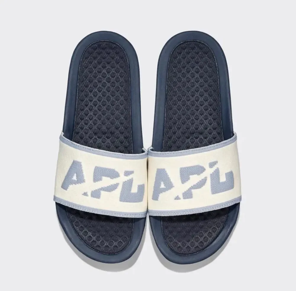 New APL techloom midnight pristine forged blue slides sandals size 8